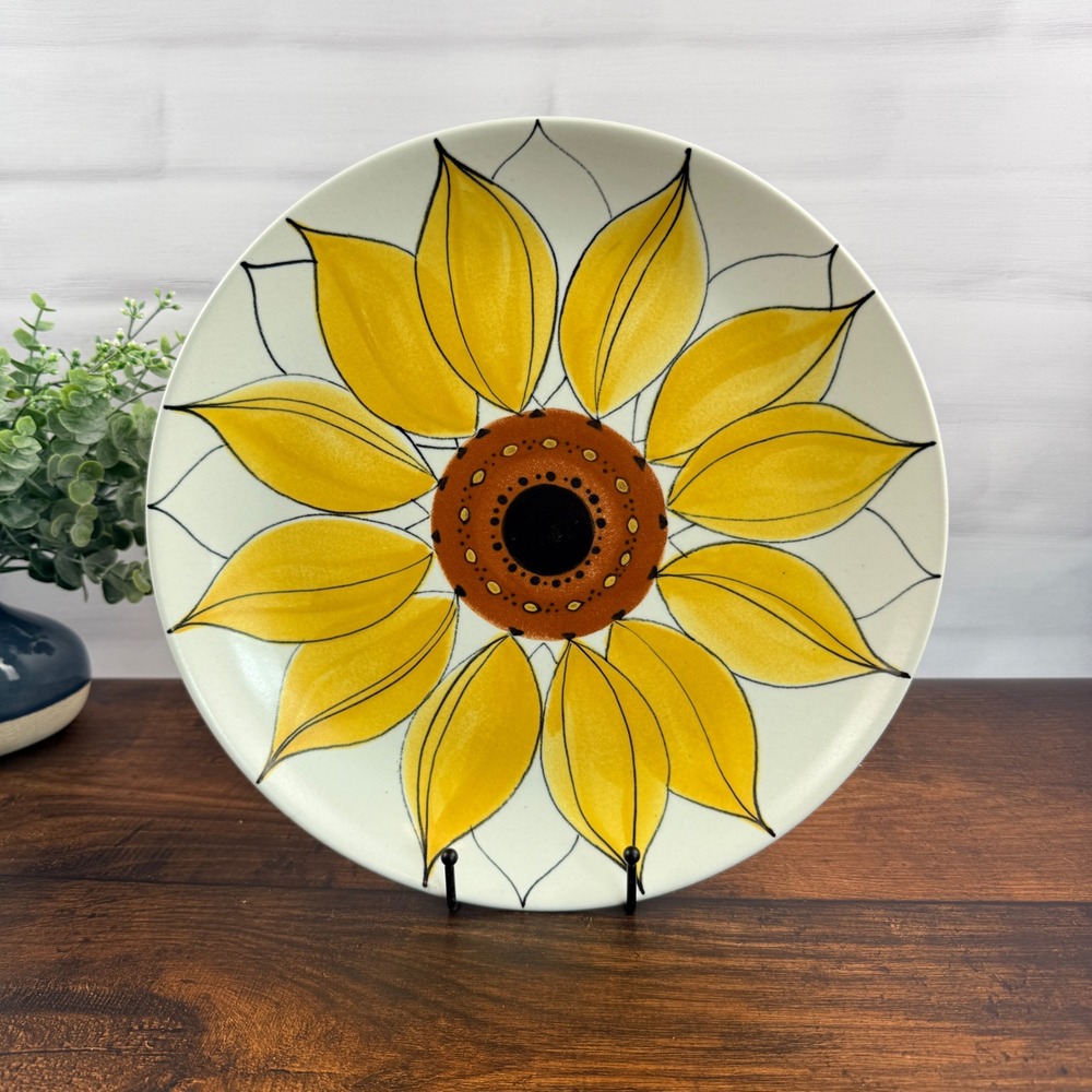 Arabia Finland Hilkka-Liisa Ahola Hand Painted Sunflower Platter 12" HLA